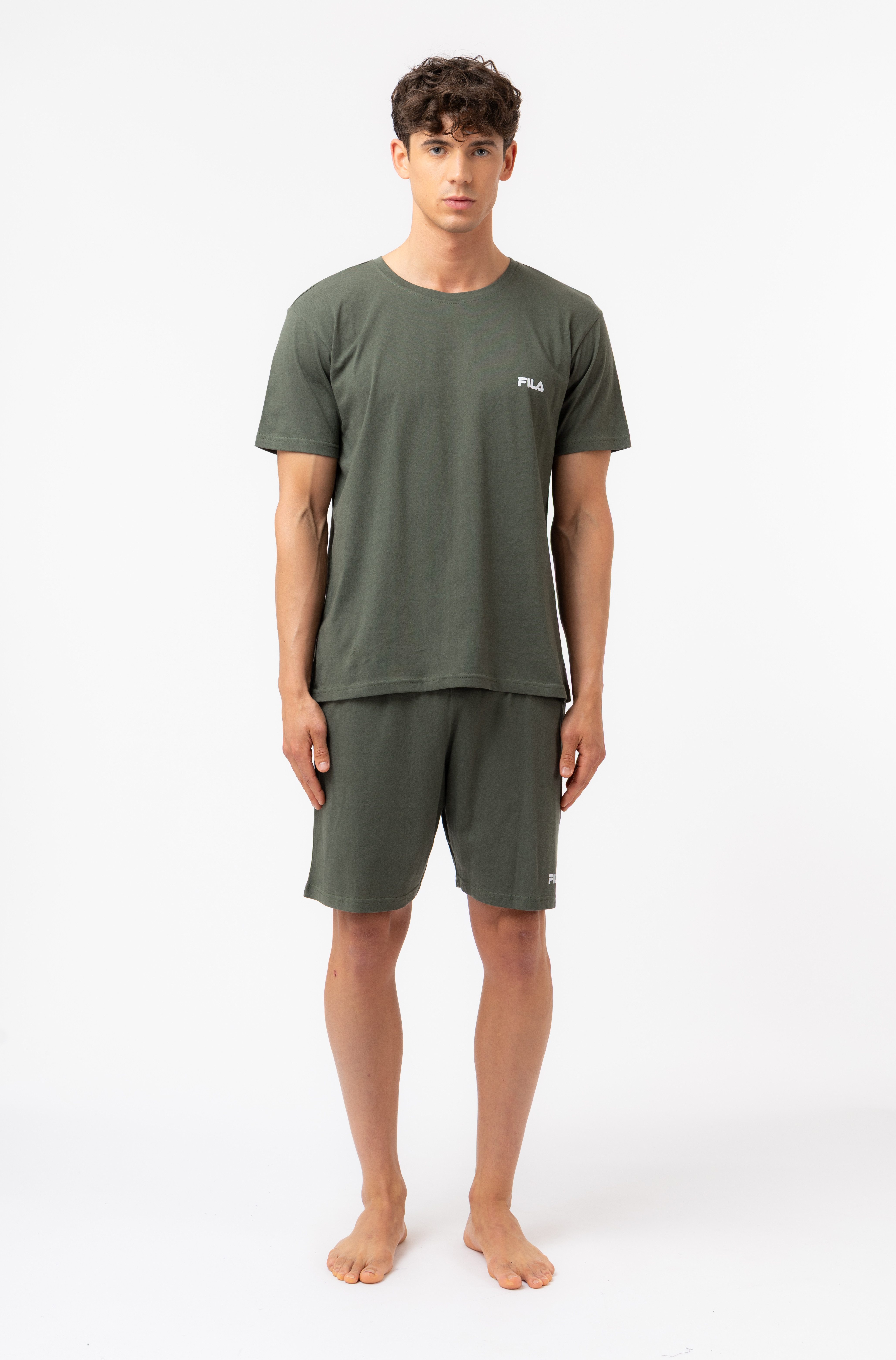 Fila Schlafanzug MAN JERSEY PYJAMAS (2 tlg) T-Shirt und kurze Hose mit Gummizug