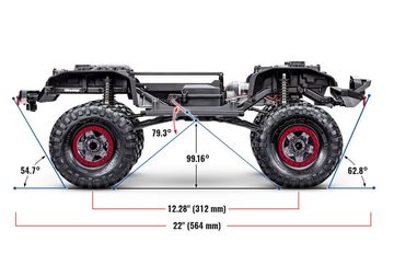 Traxxas RC-Monstertruck Traxxas TRX-4 Sport RC Scale Crawler High Trail m-rot 1/10 RTR