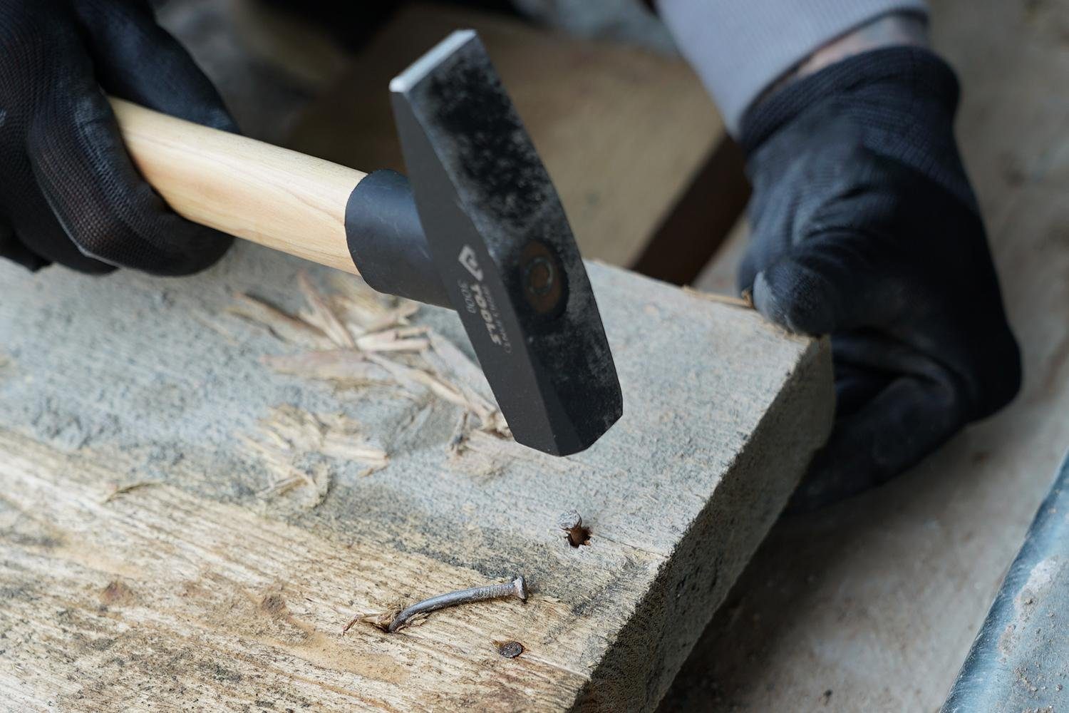 Brilliant Tools Hammer Schlosserhammer mit 800 g Hickory-Stiel