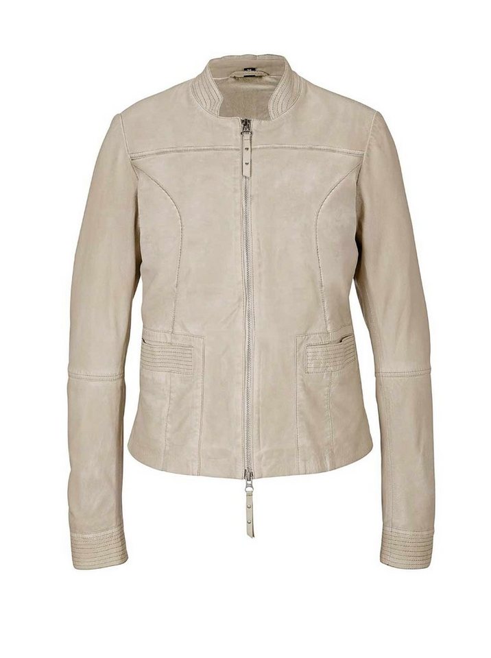 Lederjacke HEINE heine Damen beige Lamm-Nappalederjacke,