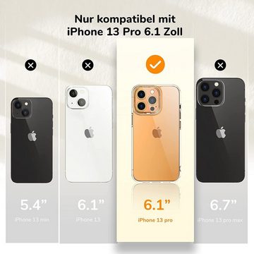 Wisam Smartphone-Hülle Wisam® Apple iPhone 13 Pro (6.1) Silikon Case Schutzhülle Hülle Transp