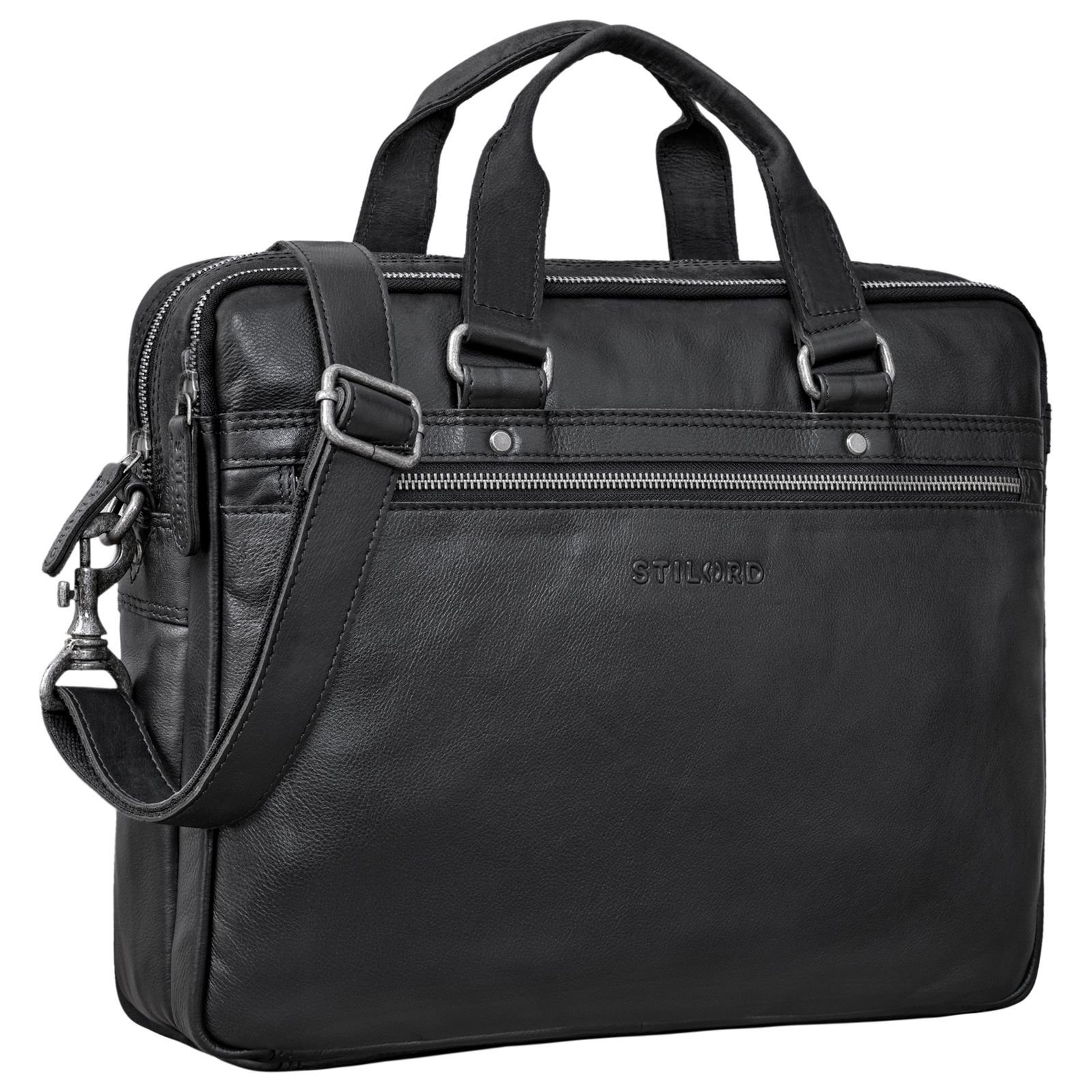 STILORD Laptoptasche "Brayson" Businesstasche 15 Zoll Leder
