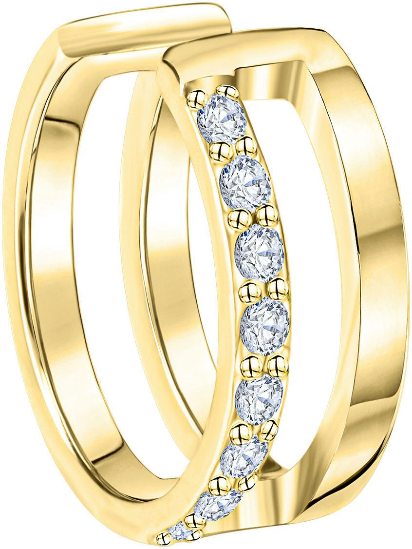 Firetti Ohrklemme Schmuck Geschenk, Ohrring, Silber 925, mit Zirkonia (synth)