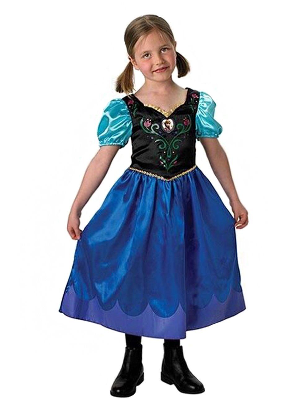 Rubie´s Kostüm Die Eiskönigin Anna Kostüm für Kinder türkis-blau, Klassisches Anna-Kostüm für Mädchen