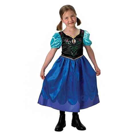 Rubie´s Kostüm Die Eiskönigin Anna Kostüm für Kinder türkis-blau, Klassisches Anna-Kostüm für Mädchen