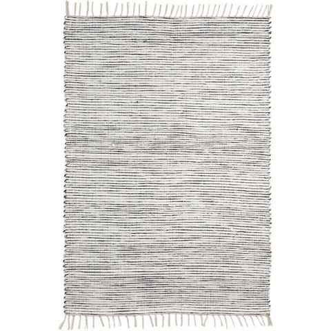 Teppich Milo 1, Andiamo, rechteckig, Höhe: 5 mm, Handweb Teppich, Flachgewebe, reine Baumwolle, handgewebt, mit Fransen