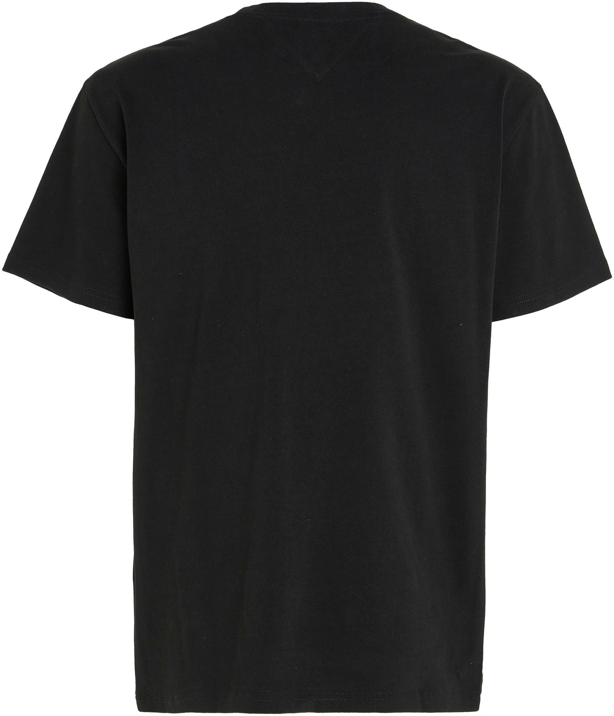 Tommy Jeans Black T-Shirt CLSC TEE BADGE XS TJM mit Rundhalsausschnitt TOMMY