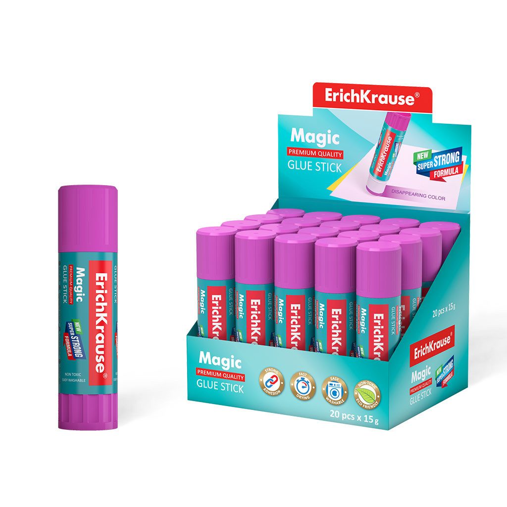 Erich Krause Klebestift, Klebestift Magic 15g wasserlöslich 20 Stück