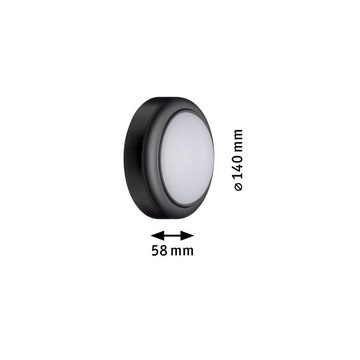 Paulmann LED Außen-Wandleuchte IP44 140mm 3000K 8W 560lm 230V Grau Kunststoff, LED fest integriert, Warmweiß