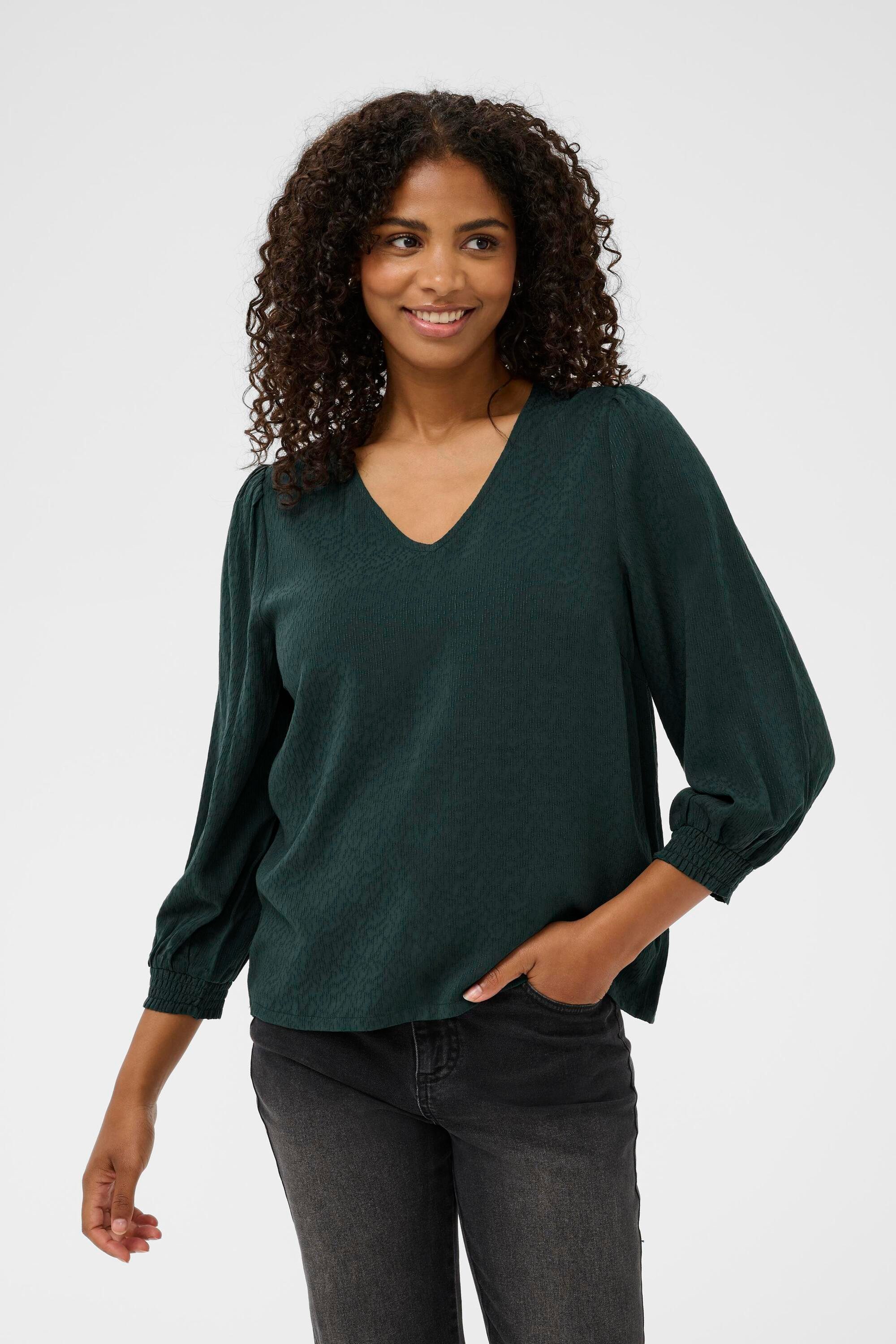 KAFFE Langarmbluse Langarm-Bluse KApippa