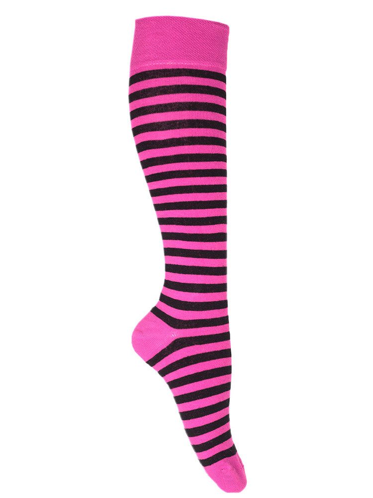 Goldschmidt Kostüme Kniestrümpfe Ringelstrümpfe Ringelsocken Kniestrümpfe pink schwarz 35/38
