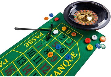 Noris Spiel, Familienspiel Partyspiel Deluxe Set - Roulette 25cm 606102025