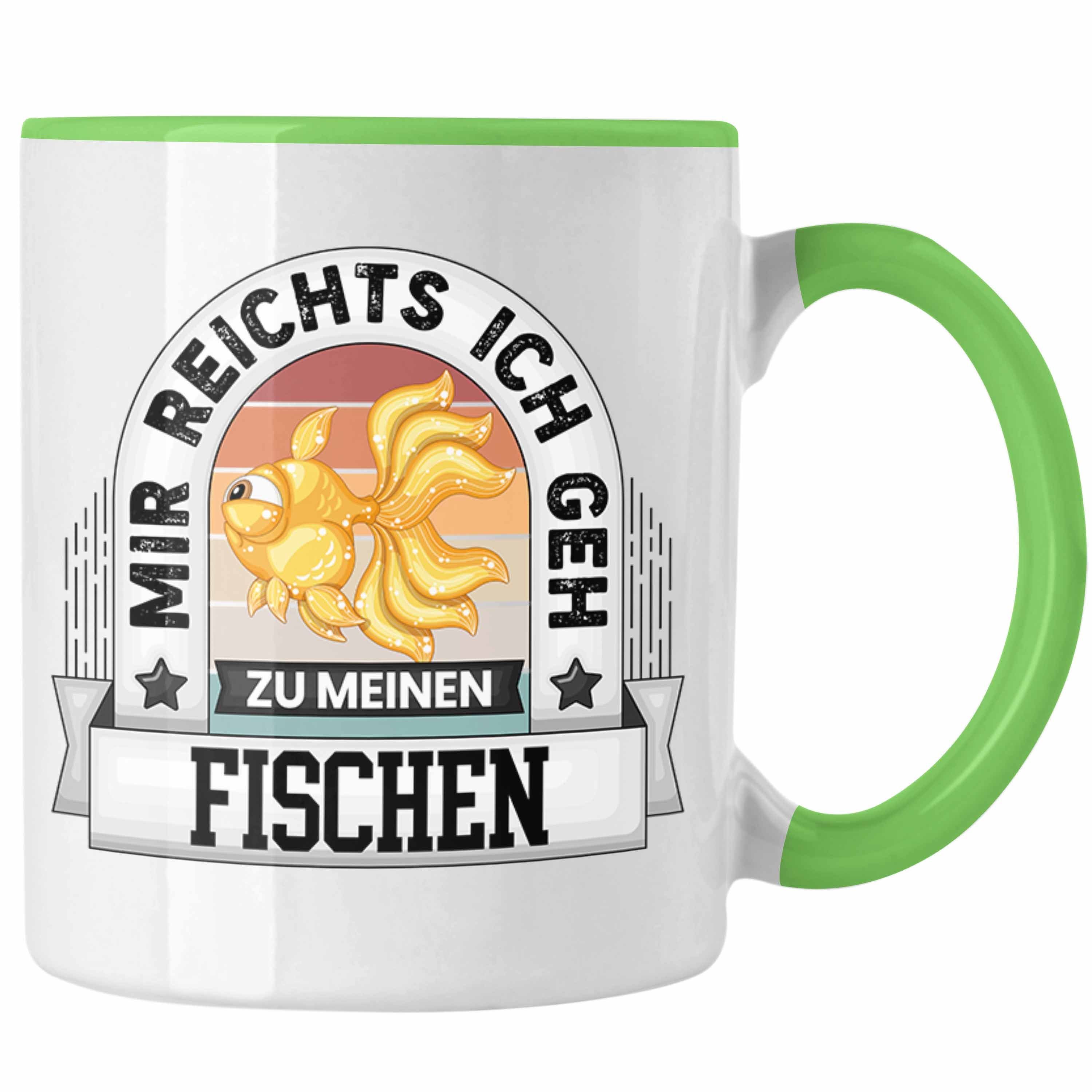Trendation Tasse Fischen Aquarium Tasse Geschenk Lustiger Spruch Mir