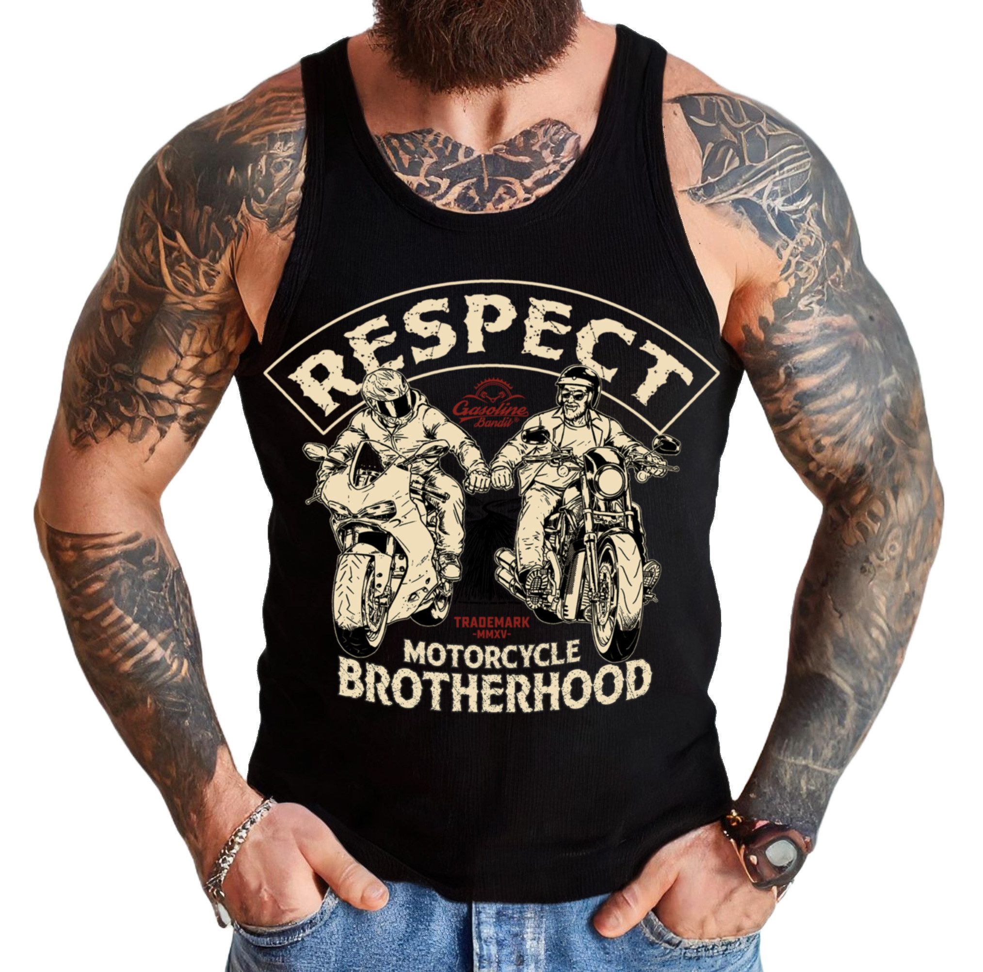Tanktop für Motorradfahrer: Respect - Motorcycle Brotherhood