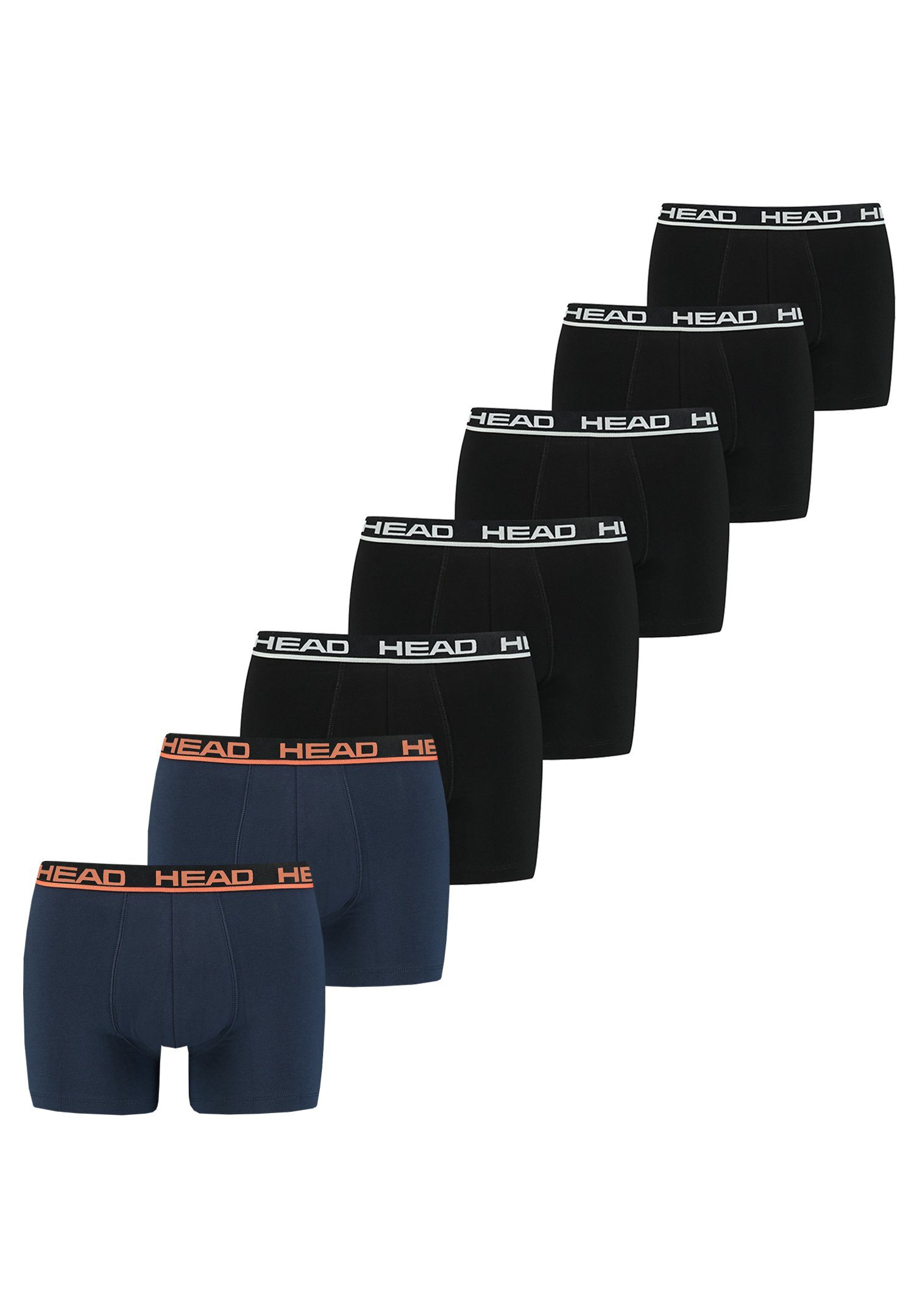Head er Pack 7 7-St., Boxer (Set, - 318 7er-Pack) black/orange Boxershorts