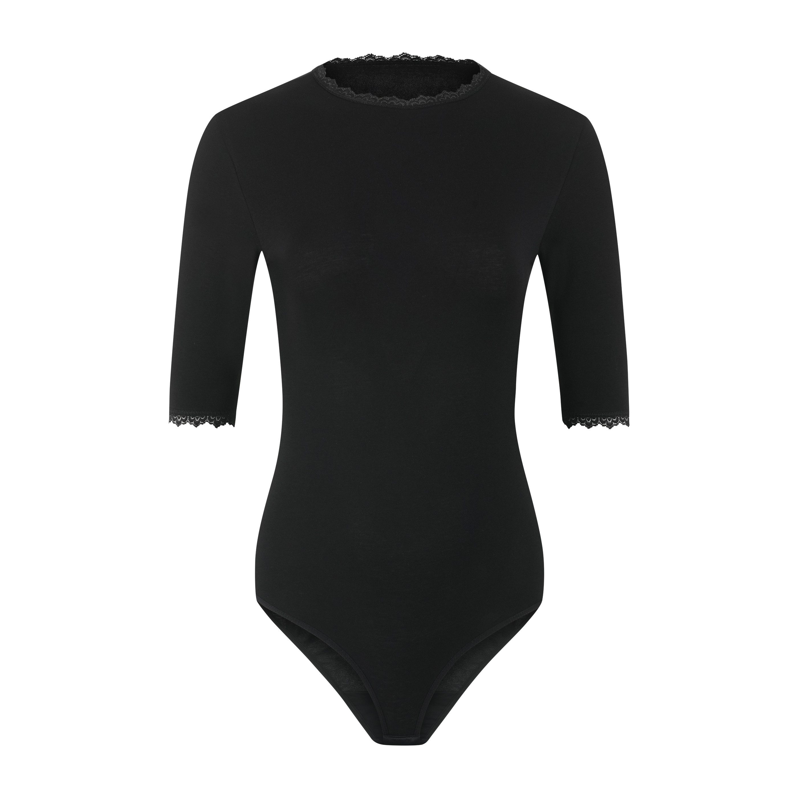 Evoni Body für Damen Baumwolle Stretch – figurbetont Rundhals