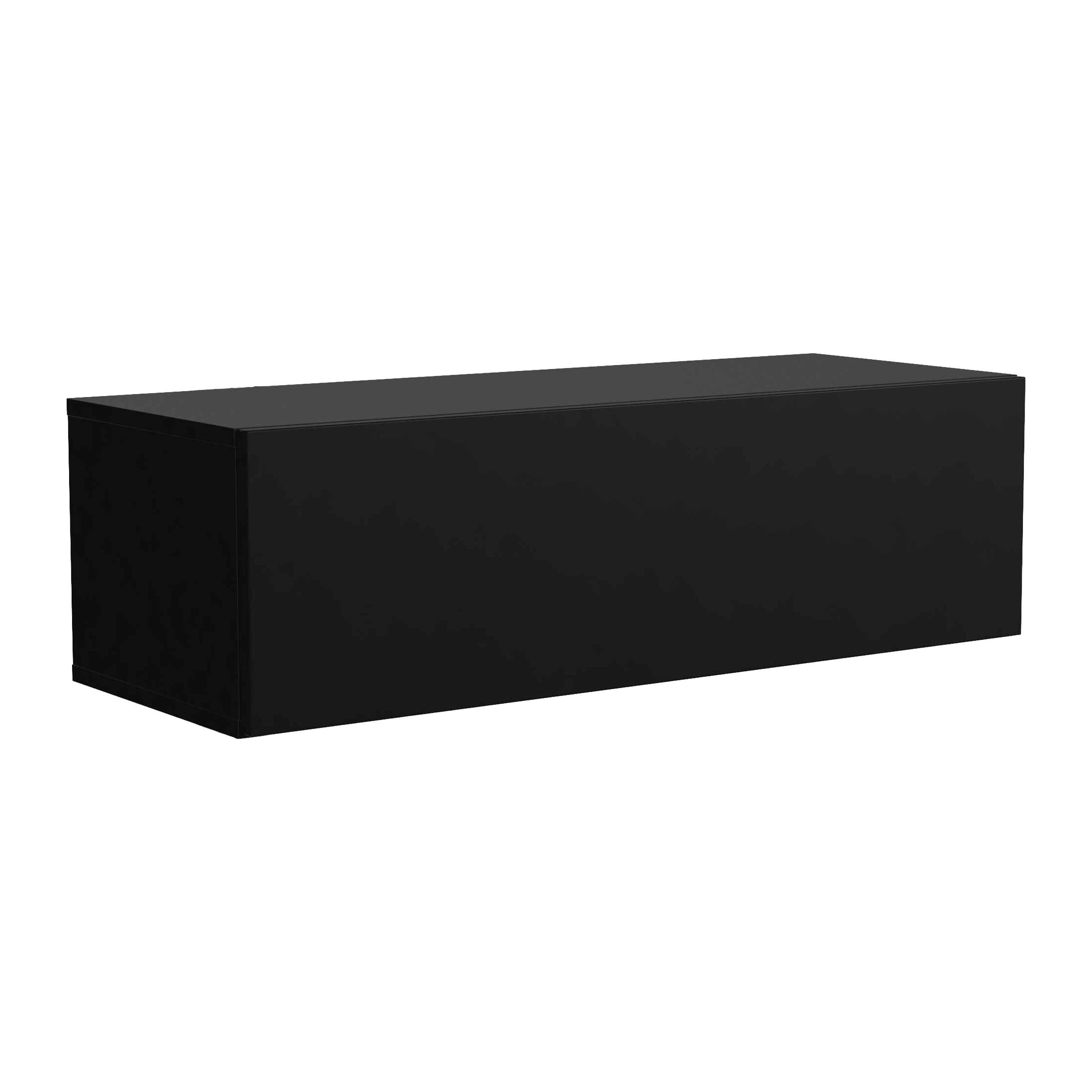 Masseno Lowboard GLOSSIA 100 cm TV-Schrank mit 1 Türen Schwarz