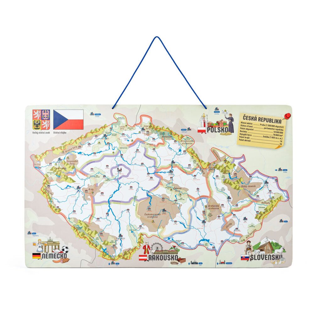 WrapUp Toys Spiel Magnetische Karte Tschechischen Republik 3 in 1