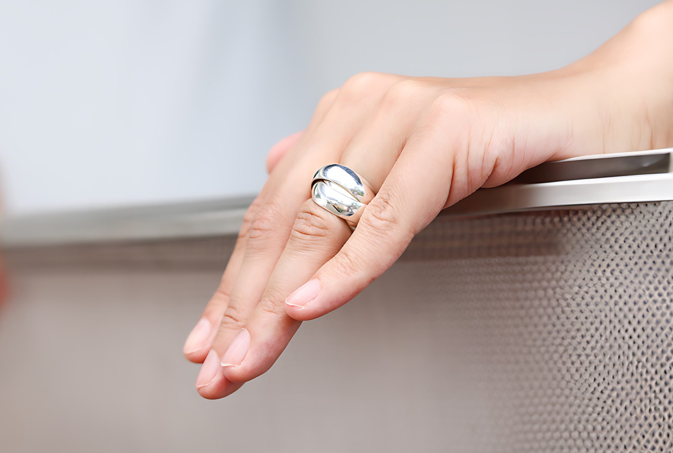 SILBERMOOS Silberring XL Verspielter Dreierring, 925 Sterling Silber