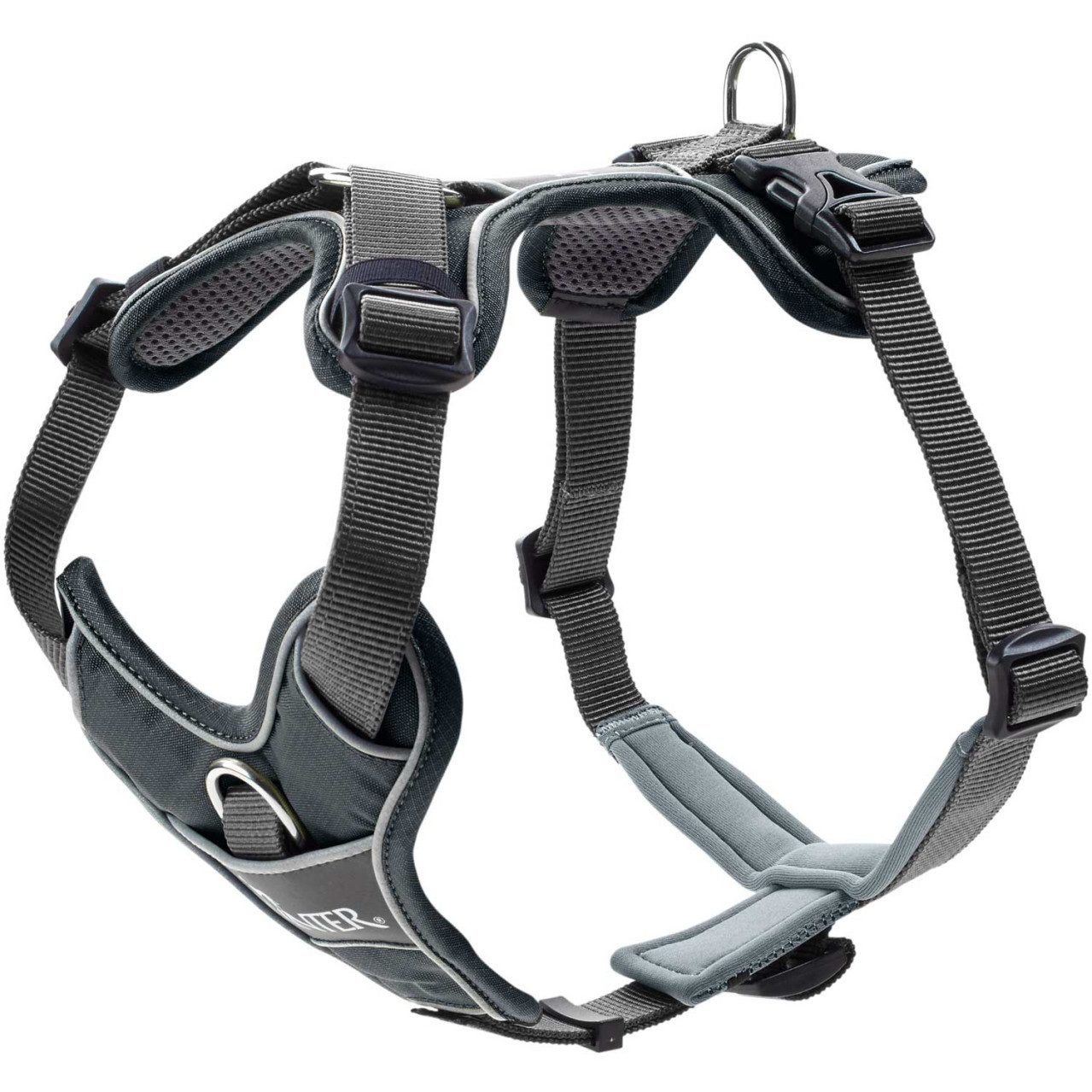 Hunter Hunde-Geschirr Hunter Hundegeschirr Divo XS grau/grau, Leinen