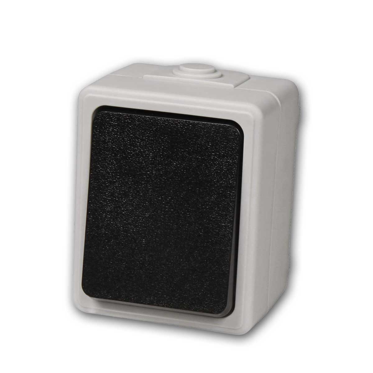 McPower Lichtschalter Feuchtraum Wechselschalter "Taff", 250V~/10A, IP44