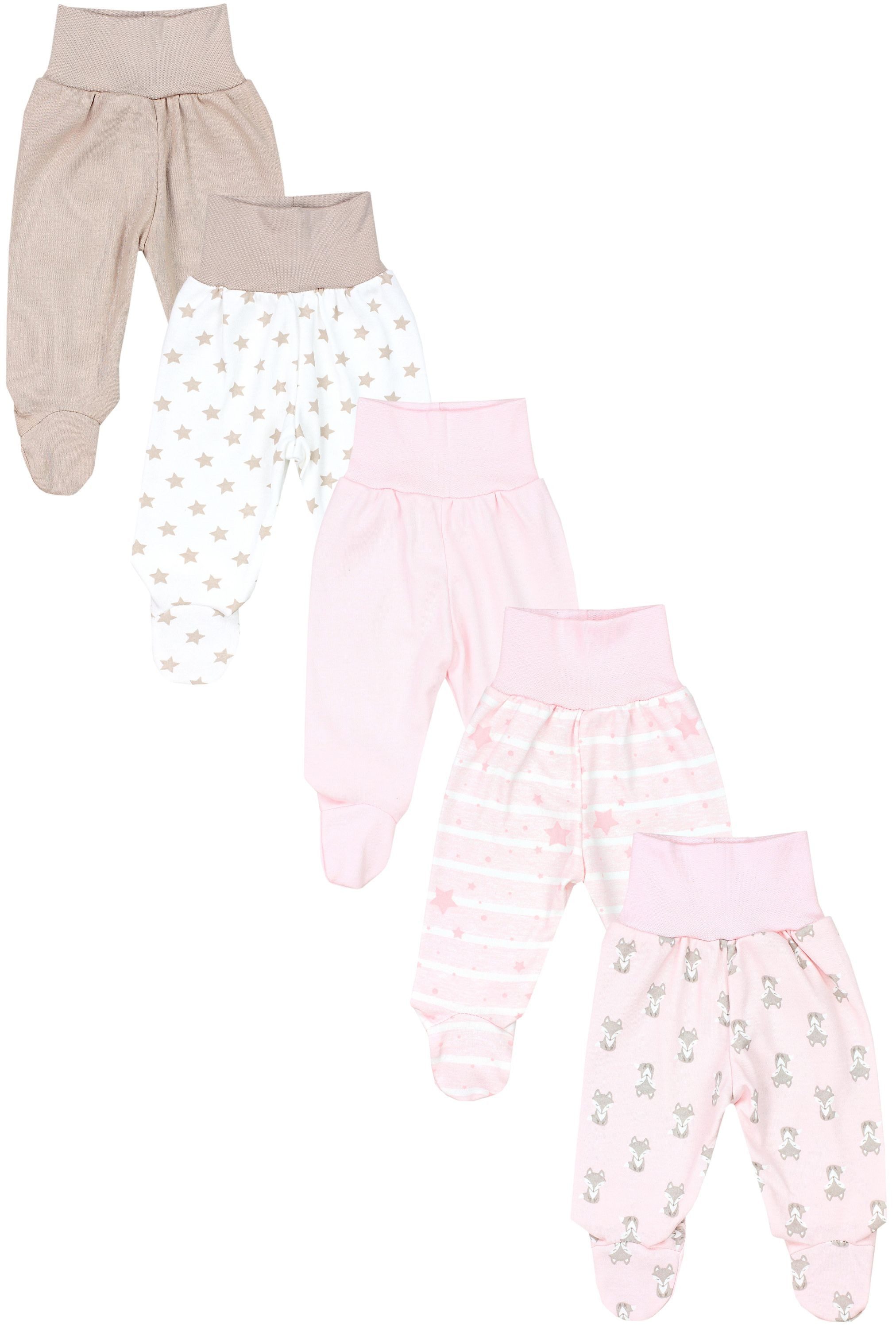 TupTam Schlupfhose TupTam Baby Unisex Hose mit Fuß Bunte 5er Pack
