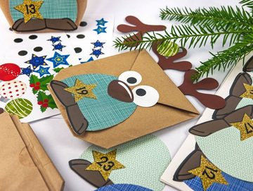 PAPIERDRACHEN Adventskalender Papierdrachen DIY Adventskalender zum Befüllen - Rentiere zum Basteln