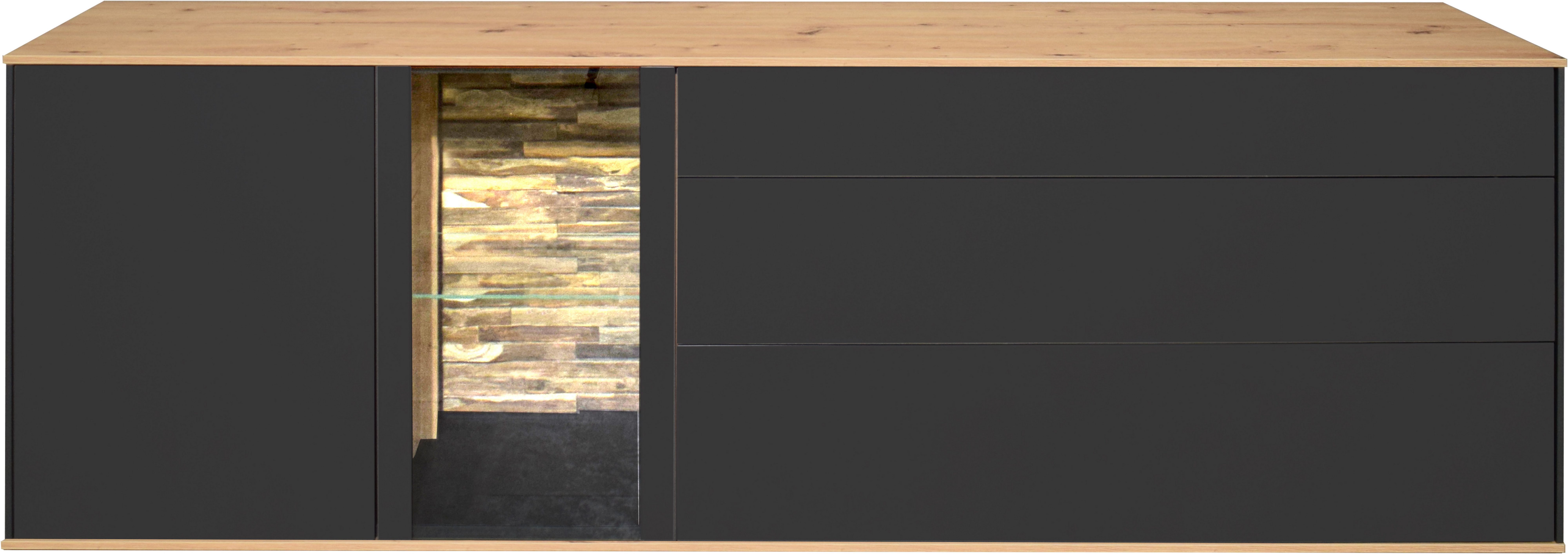 Mäusbacher Lowboard, Faro Lowboard B 207 cm, inkl. Beleuchtung, Push to open Funktion