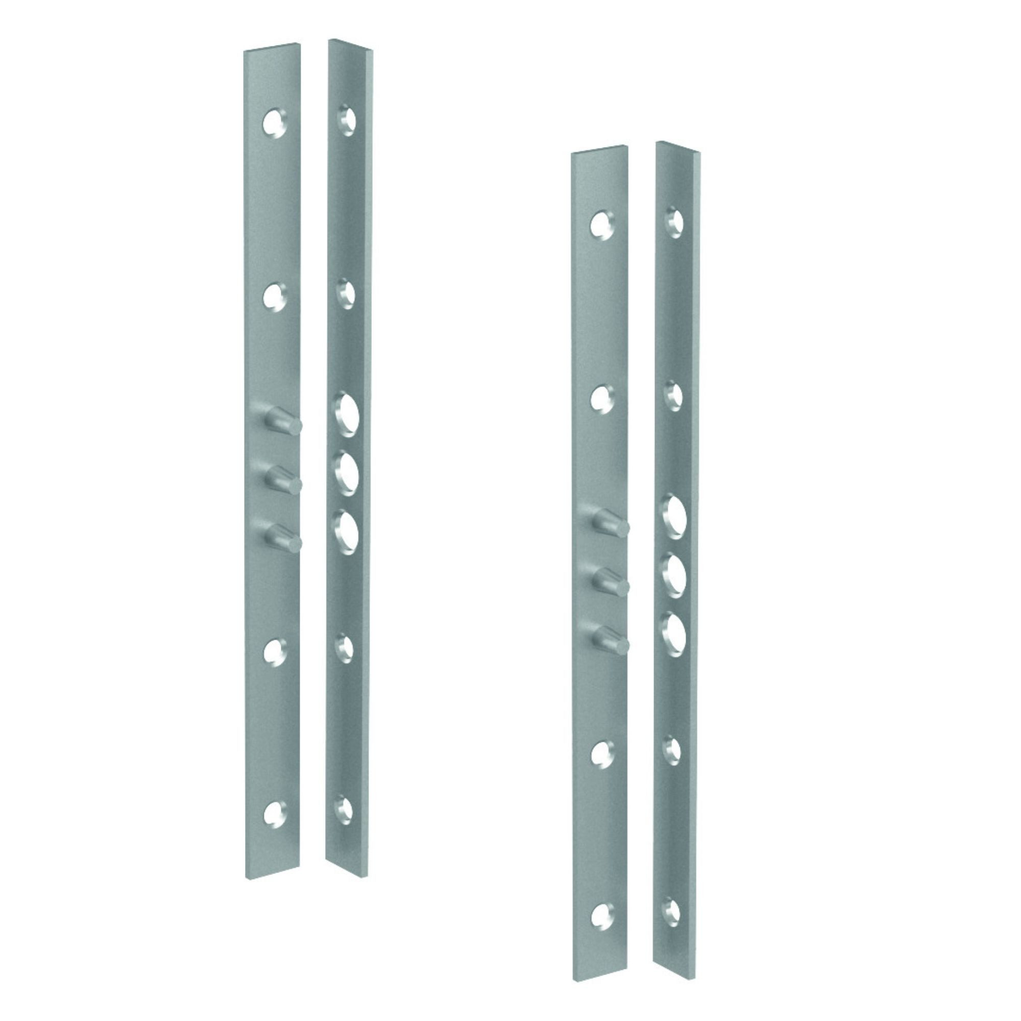 BASI Türbandseitensicherung Bändersicherung, 2 Stück, (Packung, 2-tlg), für Holztüren, 3 Stahlzapfen, verzinkt, 280x20mm, 2 Paar
