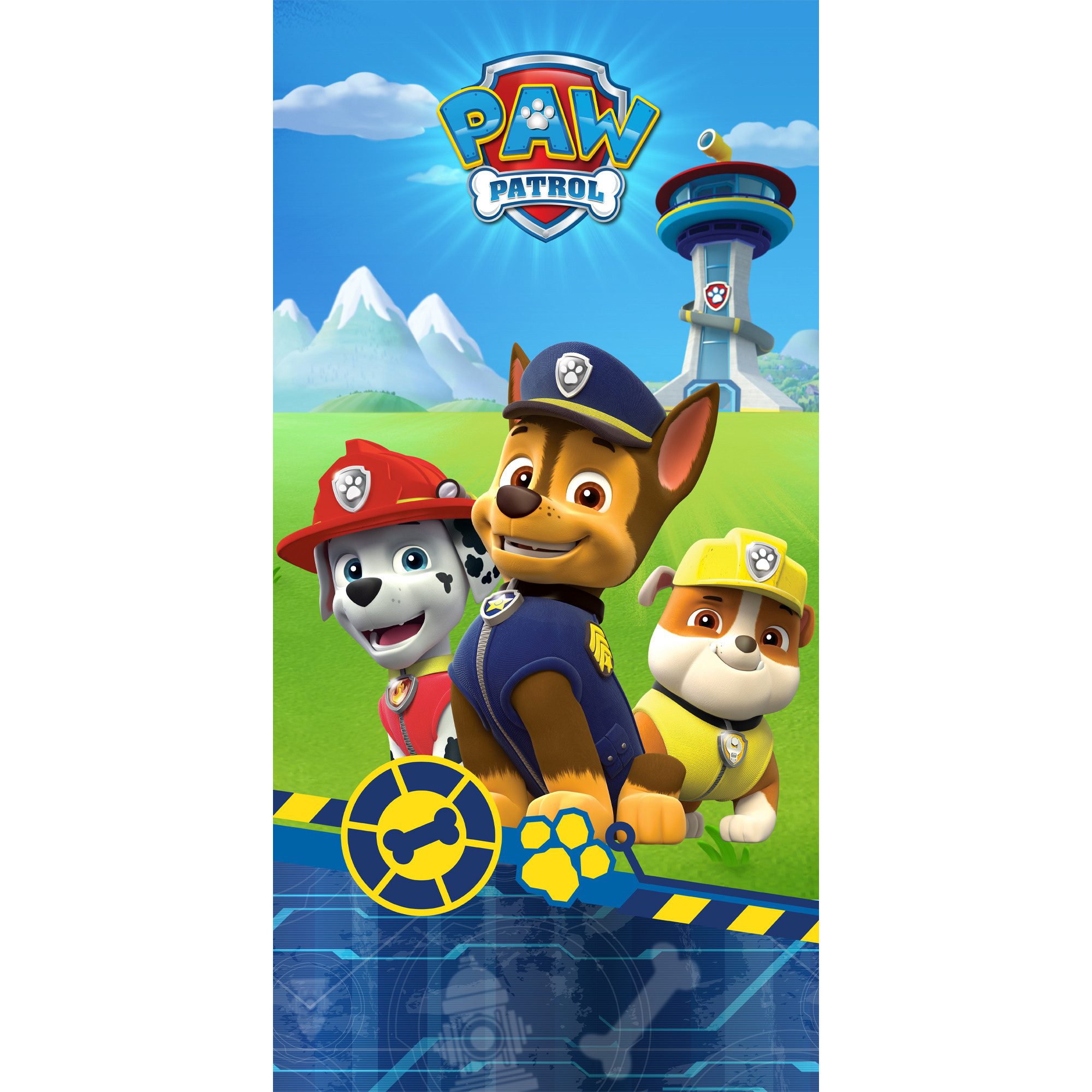 BERONAGE Strandtücher Paw Patrol Kinder Badetuch Boy's Blau 60x120, 100% Baumwolle (1-St), Frottee in Velours-Qualität