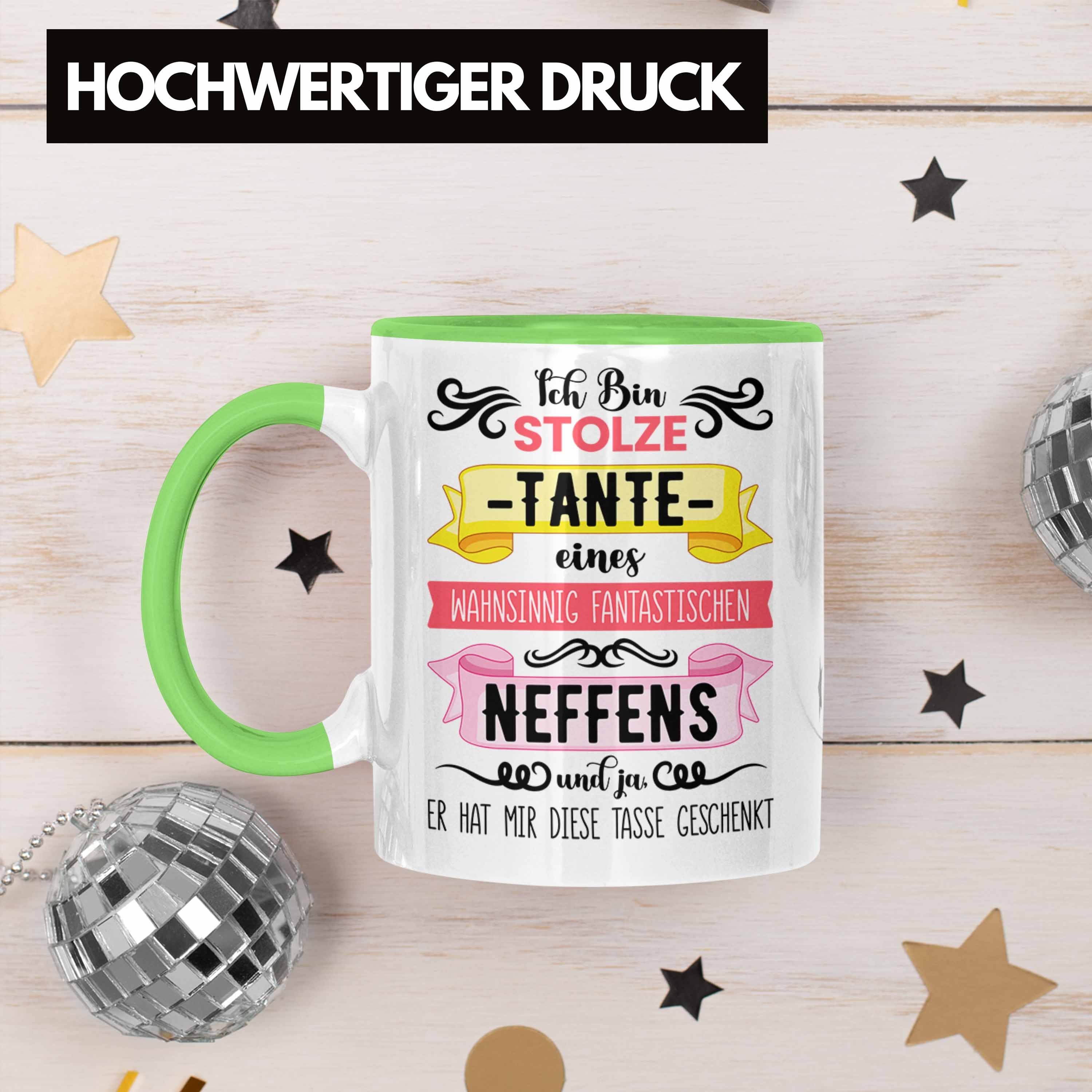 Lustig Trendation Tasse Geschenk Tasse für Neffe Spruch - Grün Trendation Geschenkidee von Tante