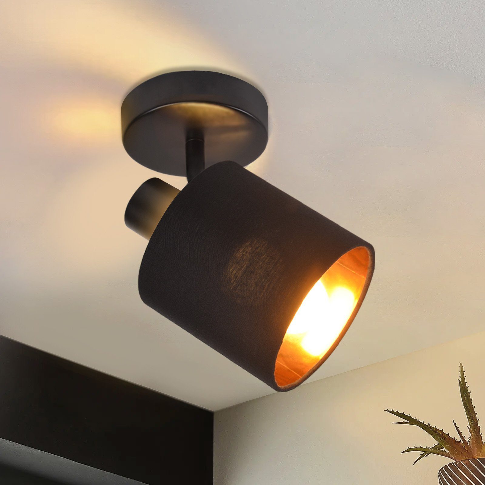 ZMH Deckenstrahler Deckenleuchte Vintage Schwenkbar 350° günstig online kaufen