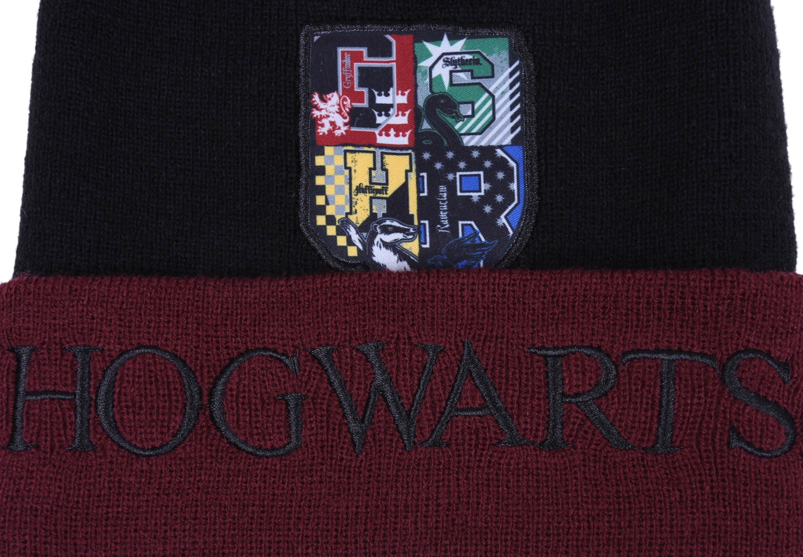 Harry Potter Beanie Schwarz-dunkelrote Mütze HOGWARTS Harry Potter 4-7 Jahre
