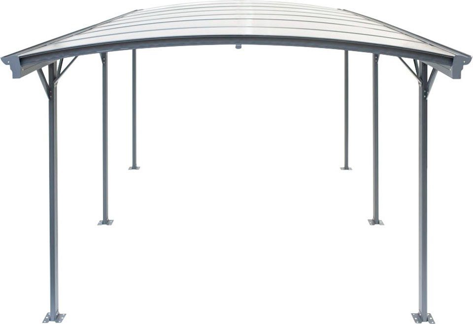 WESTMANN Einzelcarport Rundbogen, 300x505 cm Aluminium, aus 206 anthrazit Einfahrtshöhe, BxT: cm