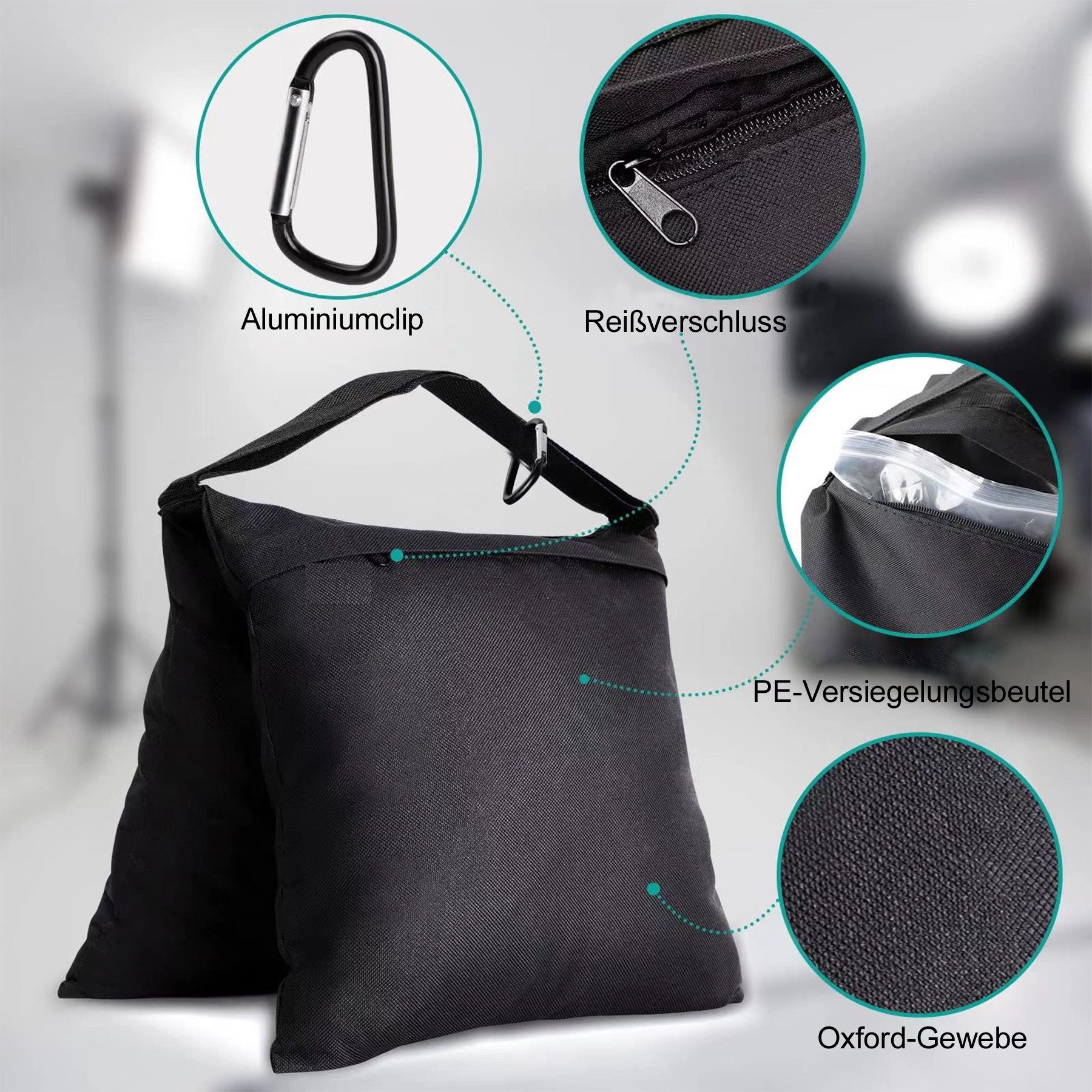 Mutig Beschwerungsgewicht 4 Stück Sandbags Sandsack für Stativ Fotografie, 29*27cm, Nylon GegenGewichte, zur Beschwerung Abspannung Einer Bespannung, (Basics Fotografische Leere Sandsack-Sets, für Garten,Outdoor-Aktivitäten, Camping, Angeln, trand, Baustelle), Fotografen,Camper,Angler,Outdoor-Enthusiasten, Veranstalter,Handwerker