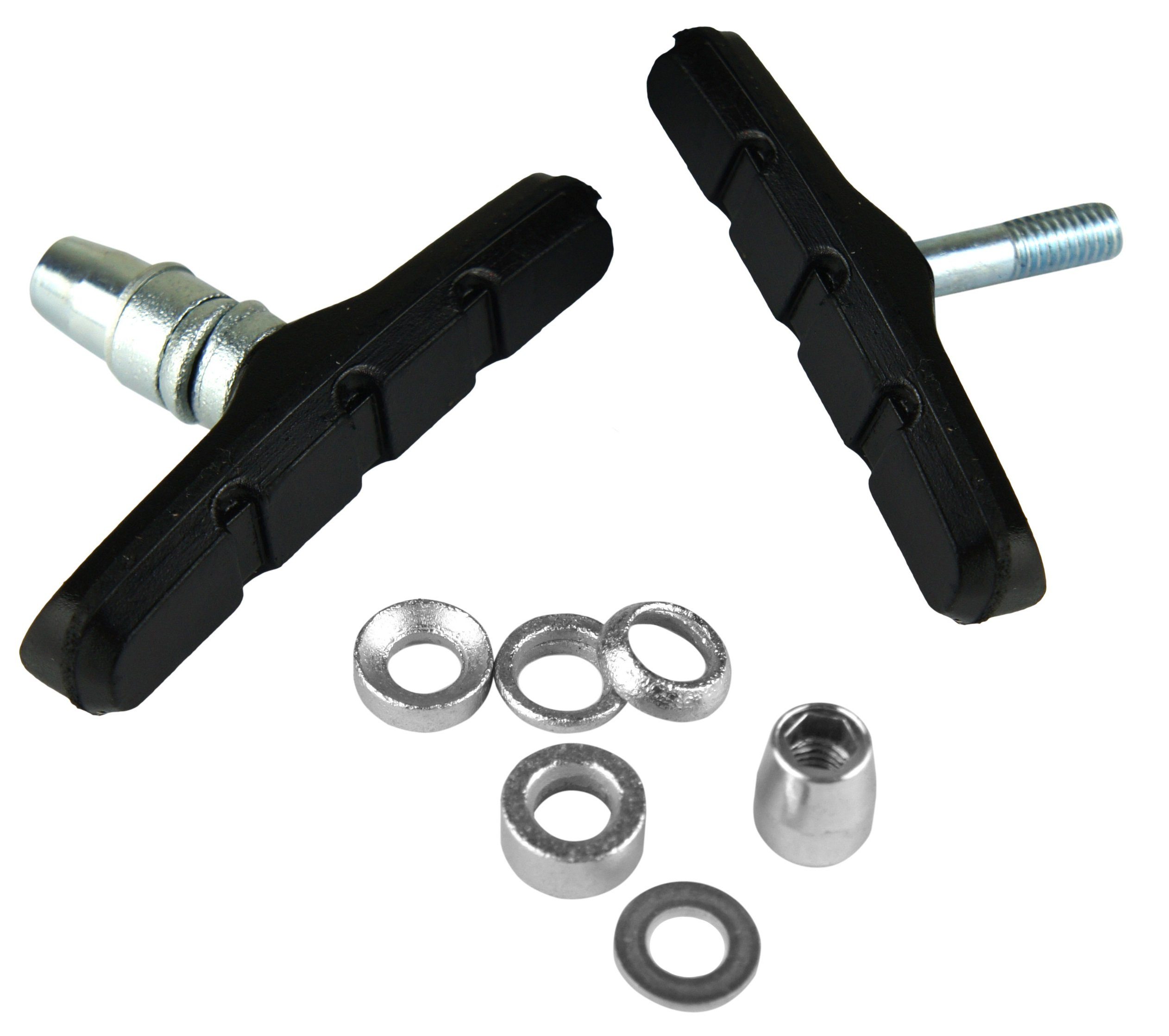 V-Brake 14 Stück Fahrrad Bremsen Set für Shimano, 7 Paar Bremsschuhe schwarz