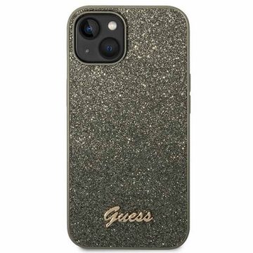 Guess Handyhülle Guess Hard Case Glitter Script Collection Apple iPhone 14 Plus Case Schutzhülle Grün