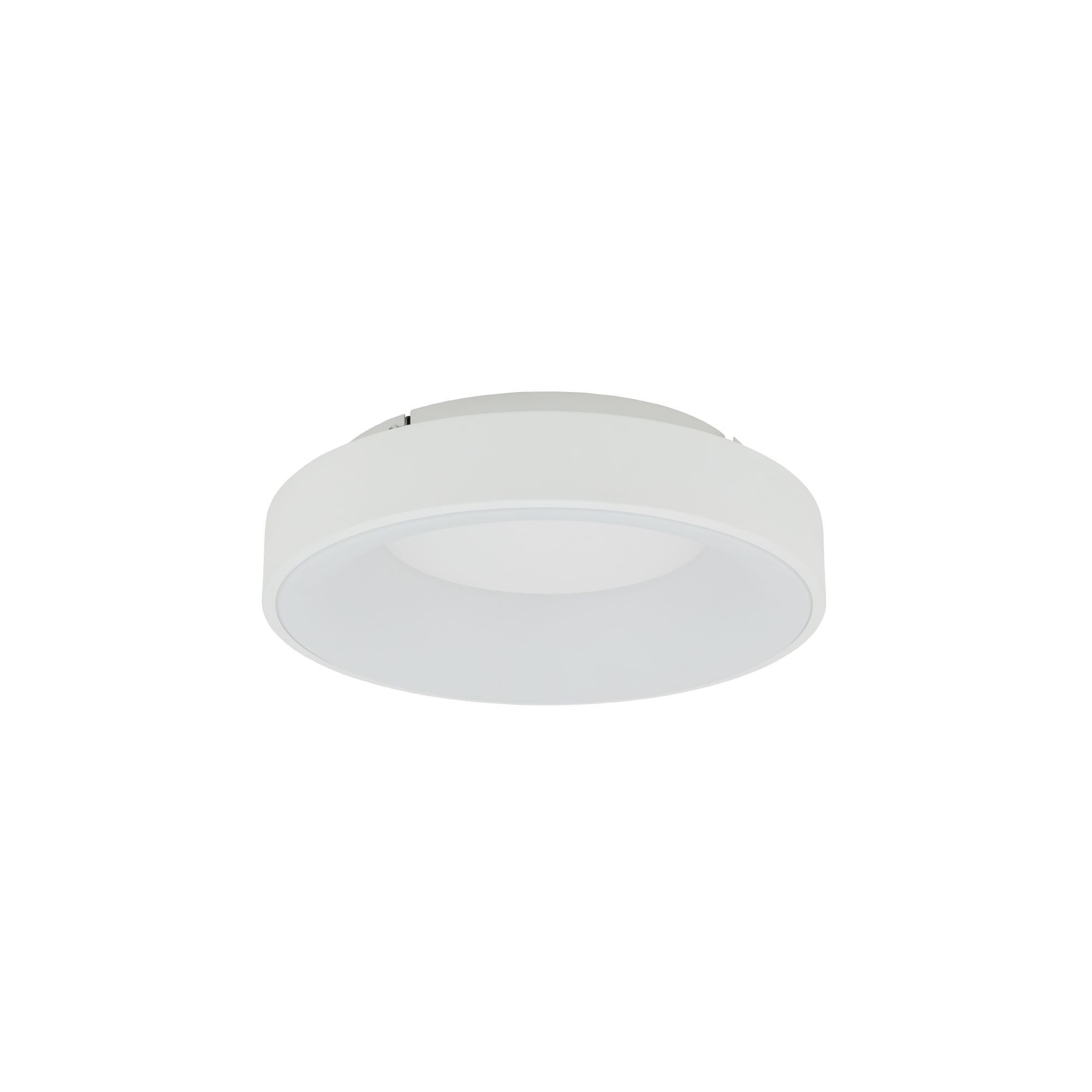 Licht-Erlebnisse Deckenleuchte URGGAS, LED fest integriert, Warmweiß, LED Metall D: 38 cm rund Weiß warmweißes Licht 3000 K 2700 lm