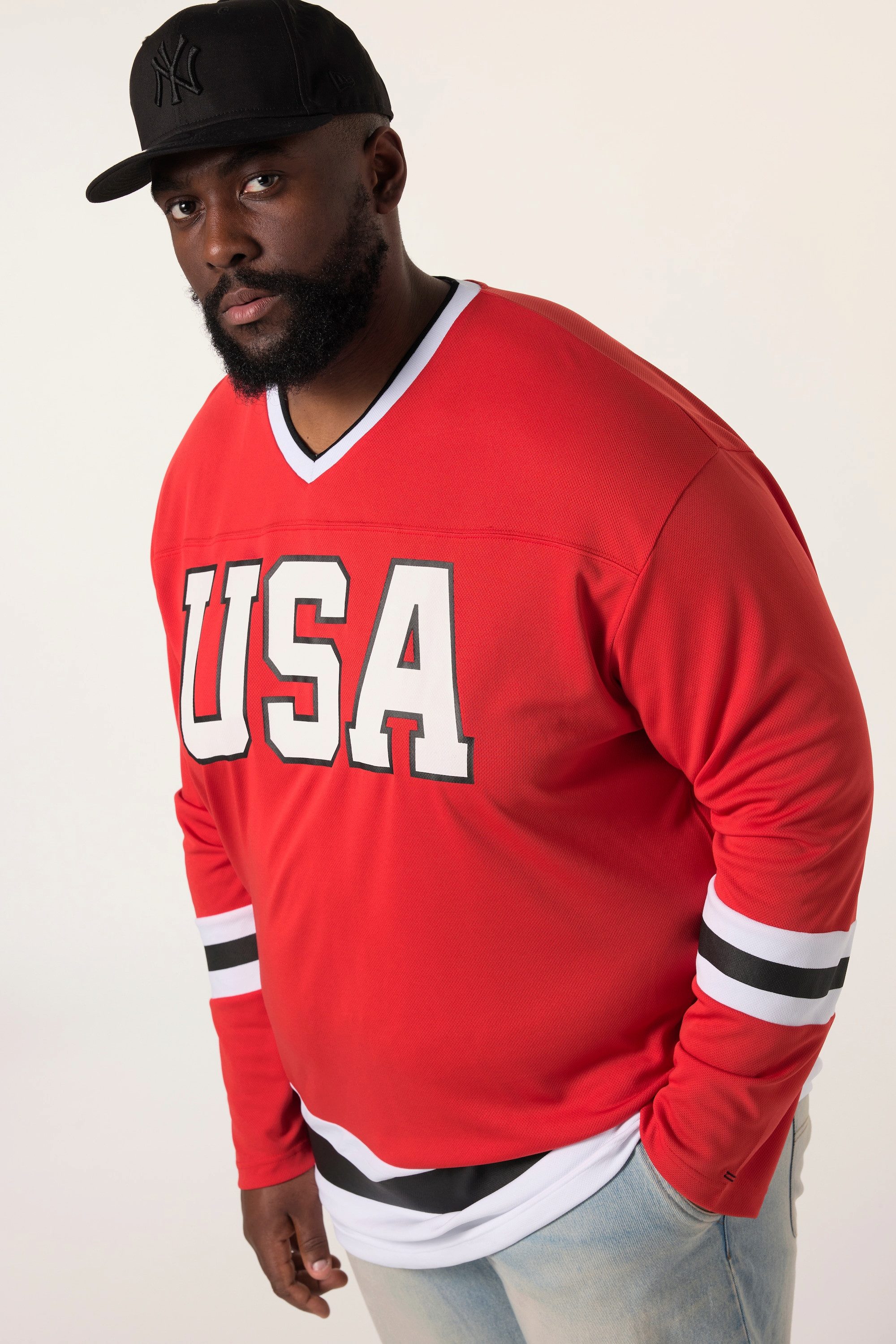 STHUGE T-Shirt STHUGE Langarm-Trikot oversized Prints bis 8 XL