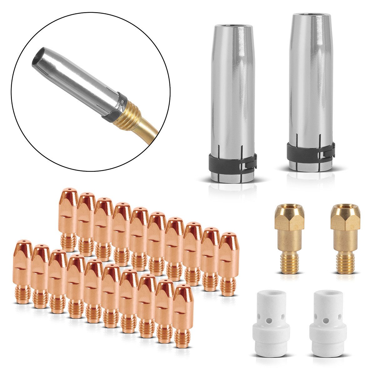 STAHLWERK Elektrowerkzeug-Set MIG MAG AK36, MB36 Premium-Verschleißteile-Set