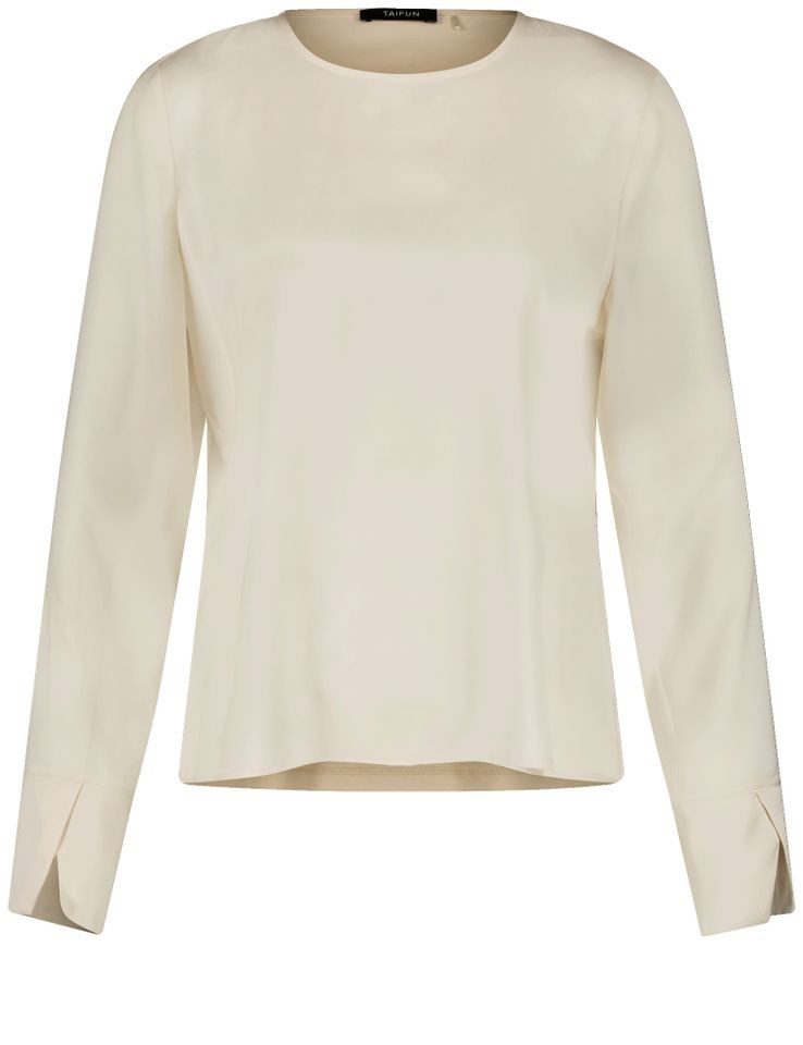 Langarmshirt - Longsleeve einfarbig - Basic Viskoseshirt Damen