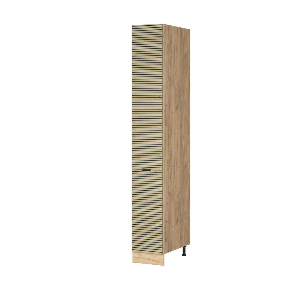 Vicco Hochschrank Fame-Line, Eiche Paneel/Goldkraft Eiche, 30 cm günstig online kaufen