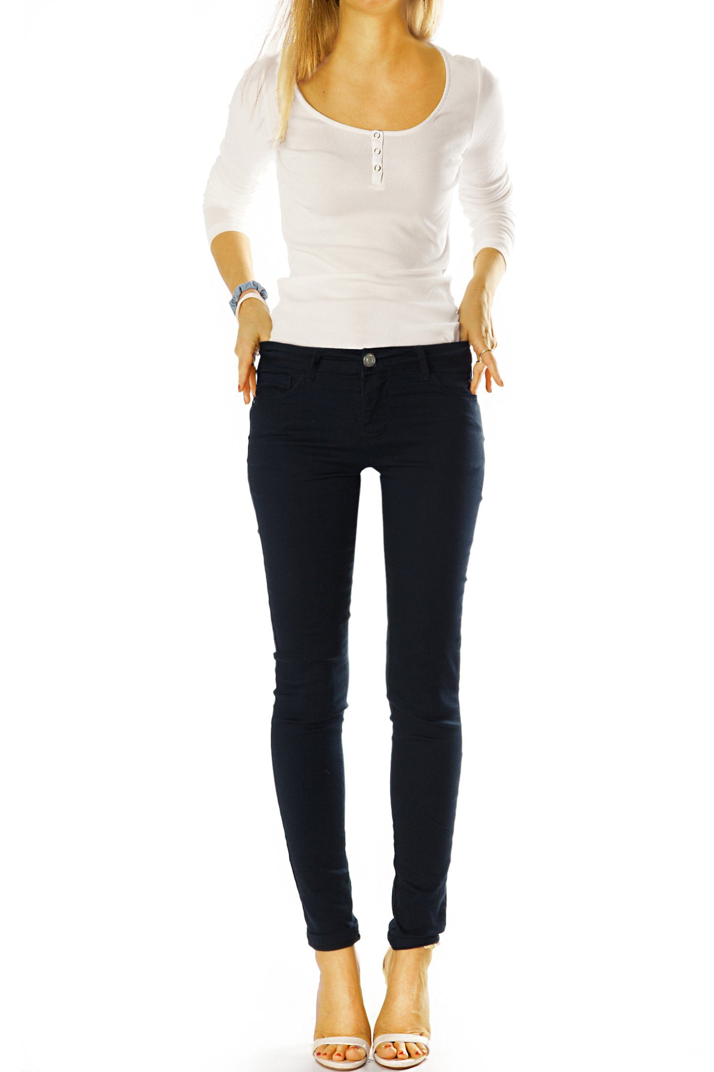 be styled Skinny-fit-Jeans »Low Waist Hose enge Hüftjeans Skinny Hosen -  Damen - j19e-1« (40-tlg) mit Stretch-Anteil, 5-Pocket-Style online kaufen |  OTTO