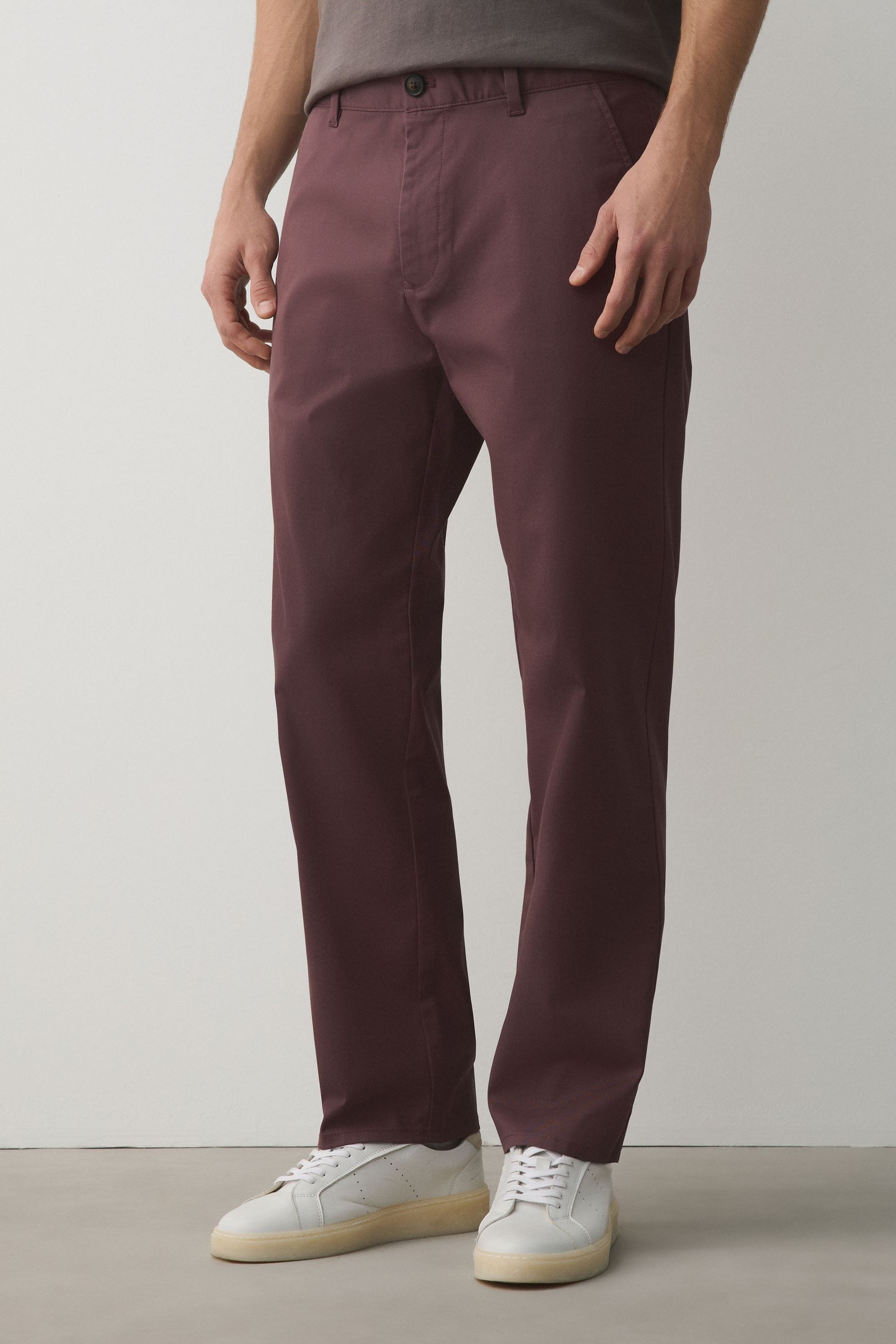 Stretch-Hose Straight Fit Chinohose mit Stretch und Baumwolle