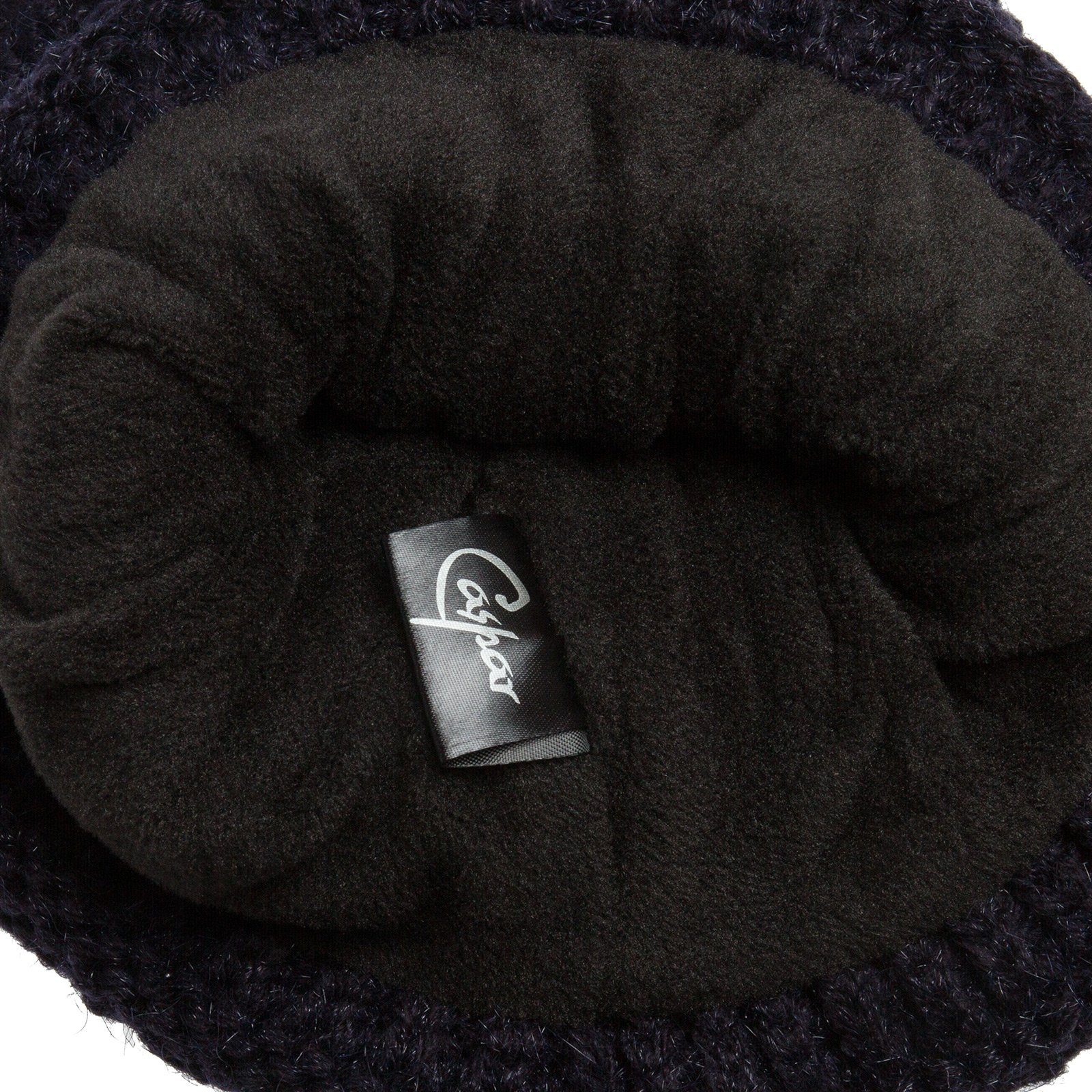 Caspar Bommelmütze MU190 Damen Winter Mütze Strickmütze mit großem Kunstfel günstig online kaufen