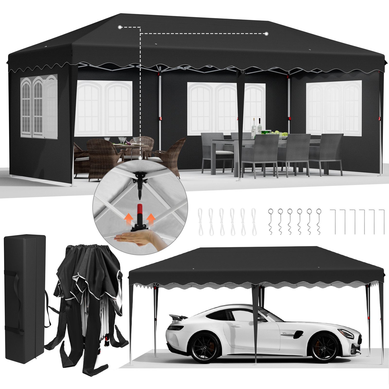 TLGREEN Faltpavillon 3x6 Pop up Pavillon günstig online kaufen