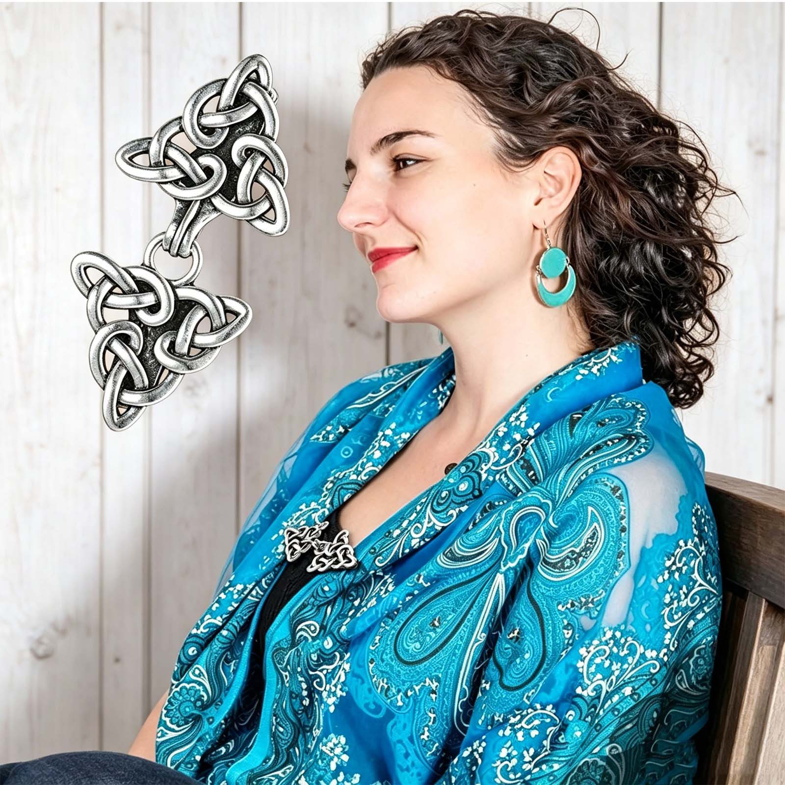 MOPUEA Broschen Set Broschen 5er Set Schal Clips Vintage Strickjacke Damen Retro (5er Set Vintage Schal Clips Strickjacke Klammern Damen Accessoires, Vintage Schal Clips Set für Strickjacken Kragen Kleidung Damen), Robust elegant vielseitig leicht verwendbar dekorativ langlebig
