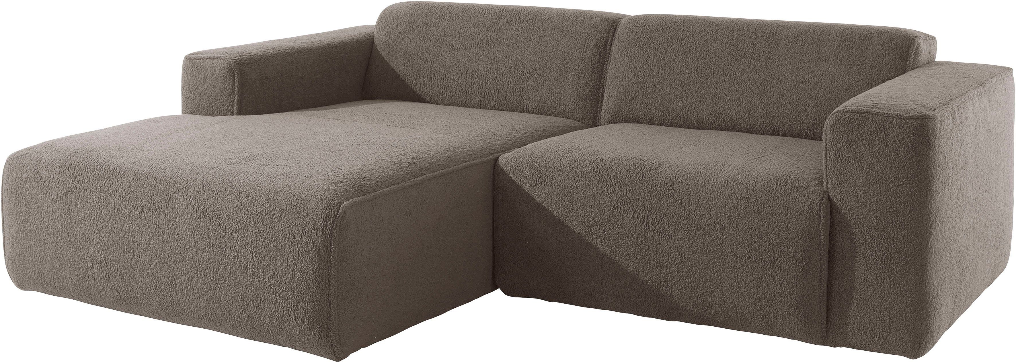 andas Ecksofa Noord, mit Struktur, Cord, grob Kedernaht, Luxus-Microfaser, Struktur