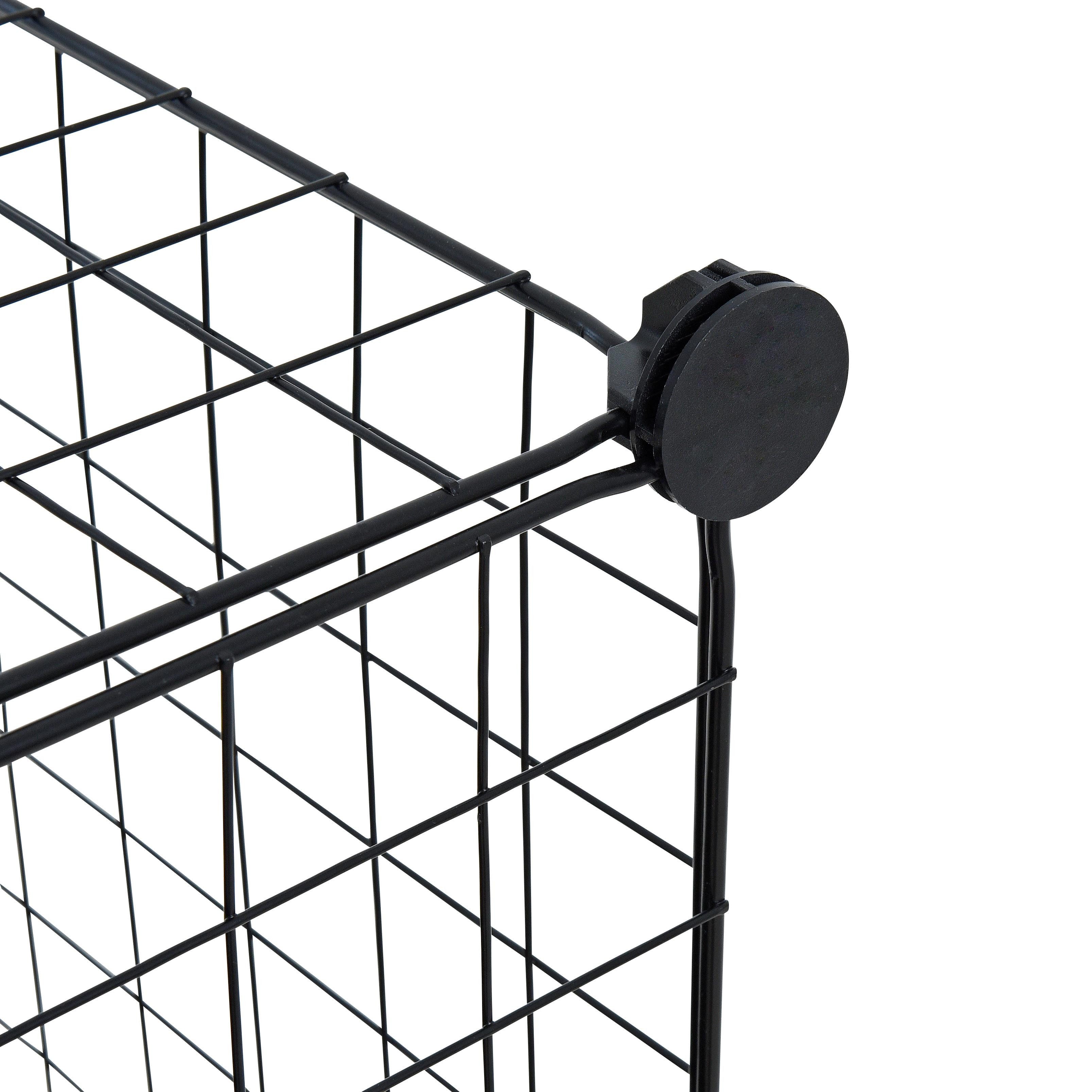 ESTEXO Regal Stufenregal system Steckregal 6 Fächer Gitter DIY Würfelregal Schwar – Bild 5 von 5