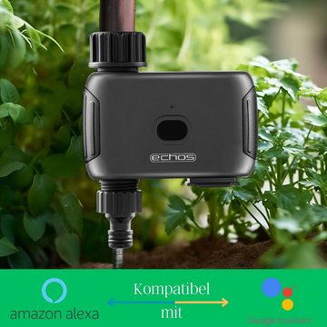 echos Bewässerungscomputer Eco-4100 WLAN, 15m Reichweite,Wochentimer,Zeitplan,IP55,Alexa/Google kompatibel